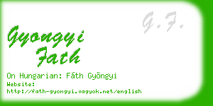 gyongyi fath business card